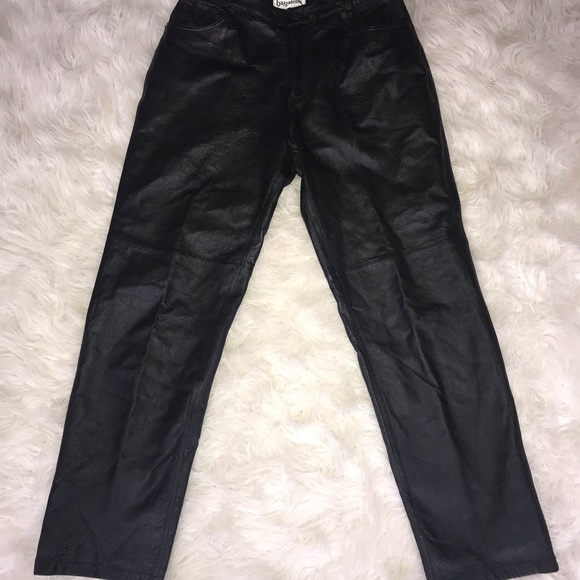 Pants - Vintage Black Leather Pants